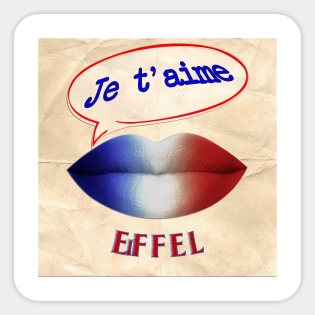 FRENCH KISS JETAIME EIFFEL Sticker by ShamSahid